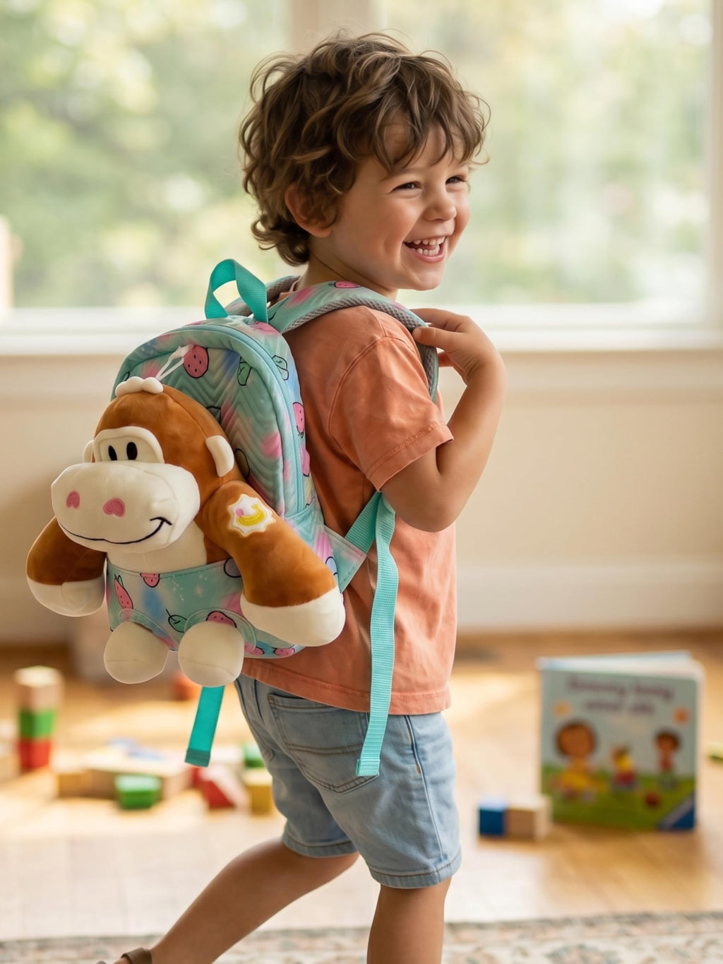Zuzu the Monkey - PlushPack Pal 2-in-1 Stuffed Animal Backpack