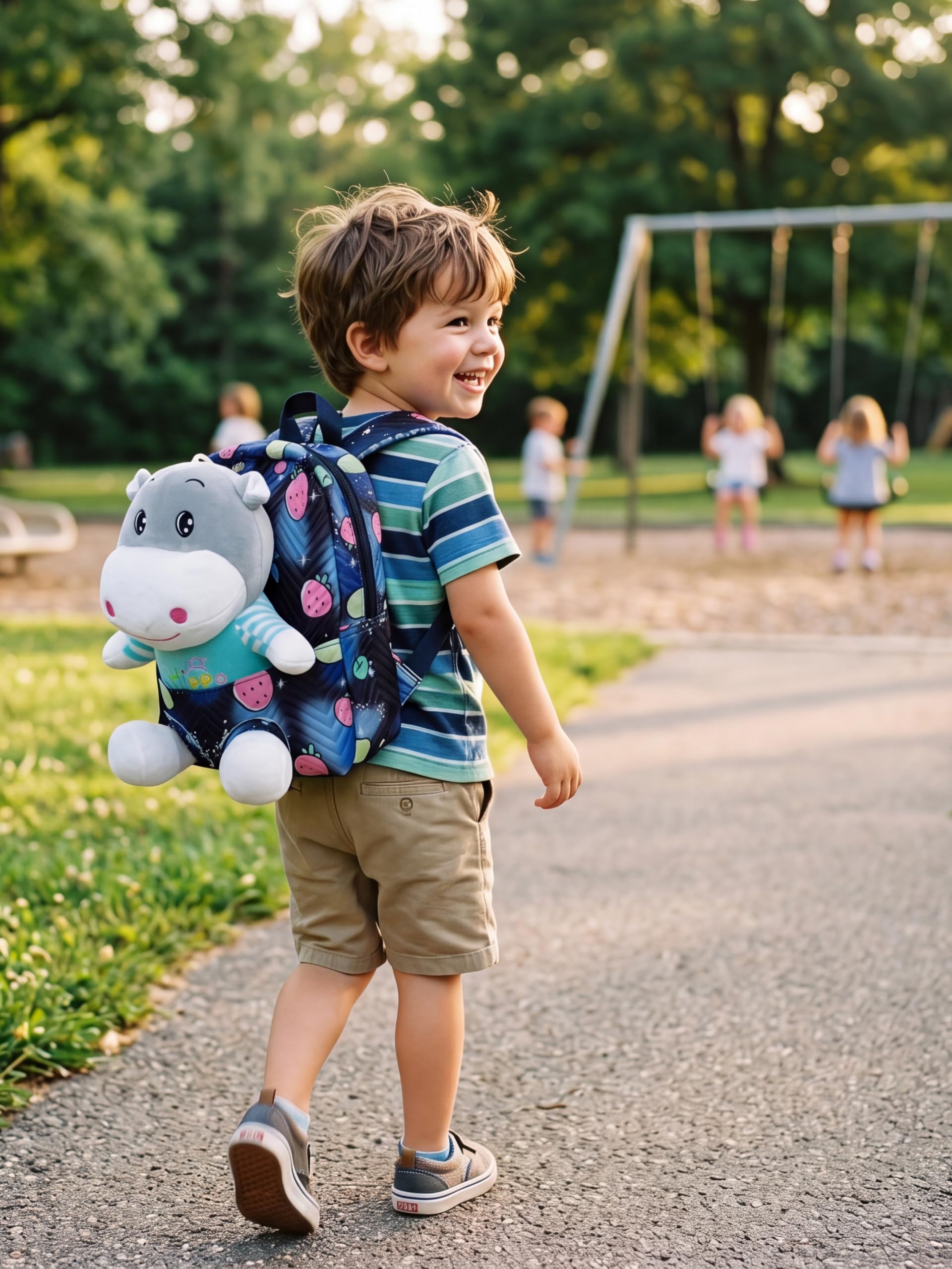 Toto the Hippo - PlushPack Pal 2-in-1 Stuffed Animal Backpack