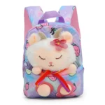 Toddler backpack with plush lamb character