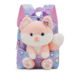 Toddler backpack with plush squirrel character