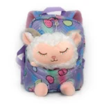 Toddler backpack with plush lamb character