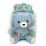 Toddler backpack with plush bear character